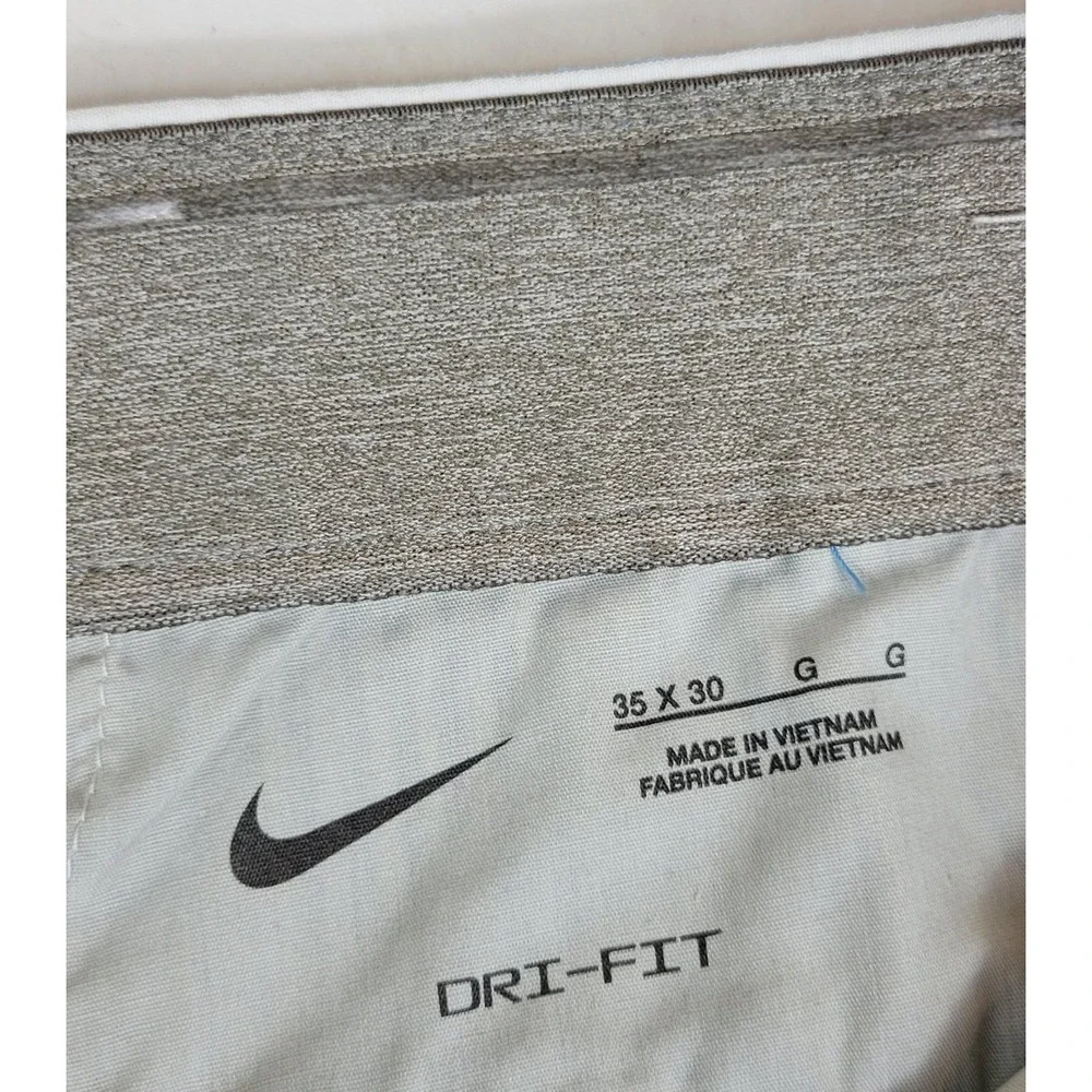 Nike Dri Fit Seersucker Stripe Golf Pants Mens 34x28 Blue White Chino Flat Front - Picture 8 of 10